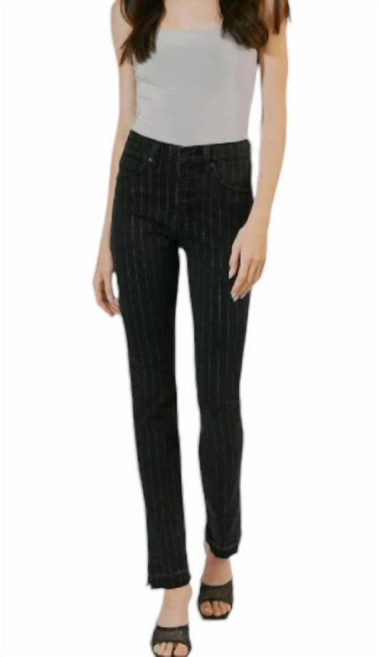 Kancan - Bootcut Pinstripe Jeans