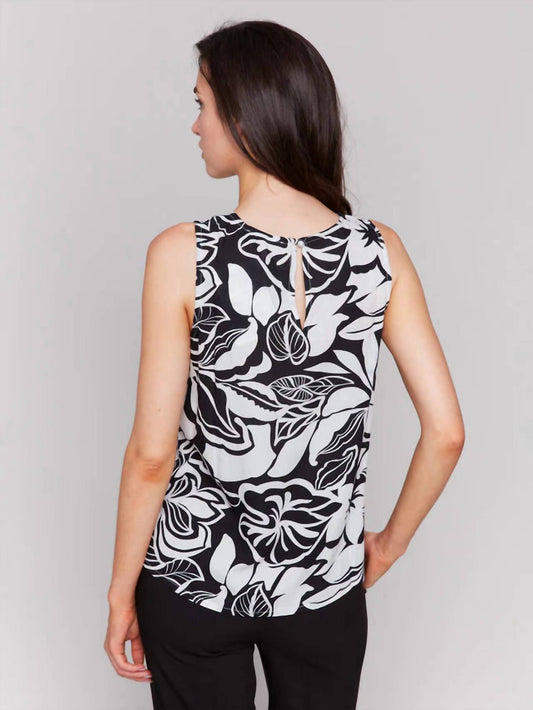 Charlie B - Crew Neck Popover Sleeveless Blouse