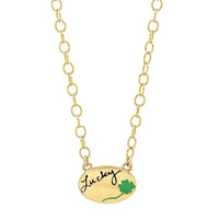 Jessica Elliot - Women's Enamel Oval Necklace - Lucky