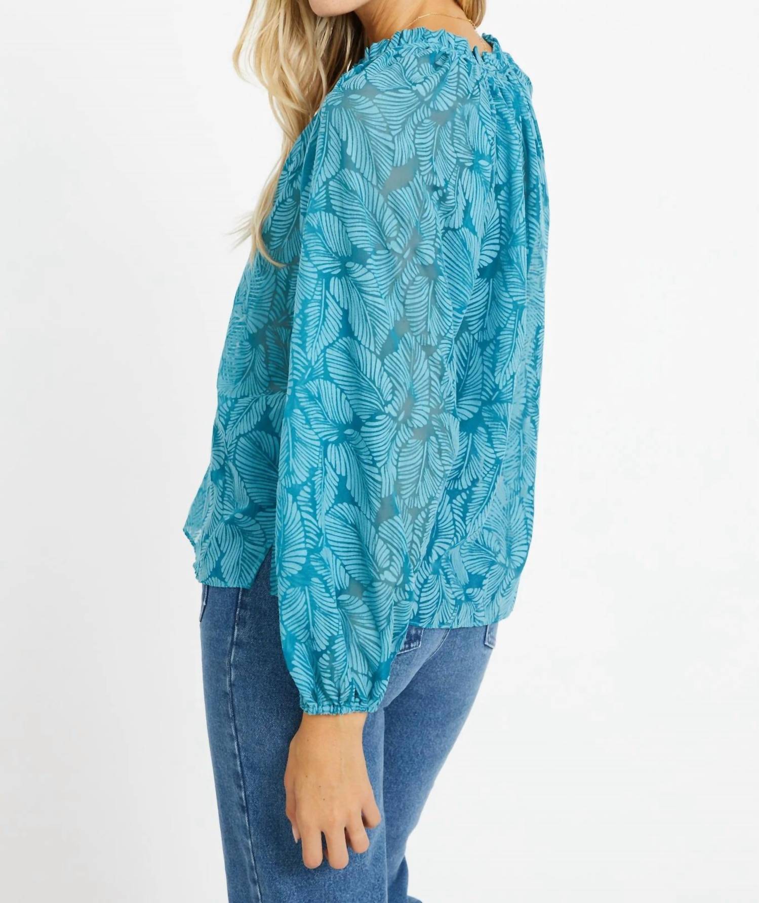 Caballero - Miki V Neck Ruffle Top