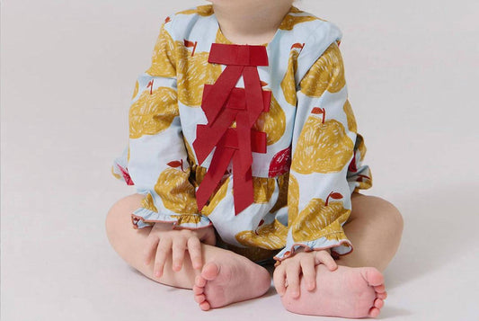 Pink Chicken - Baby Girls' Hermione Gold Apples Bubble