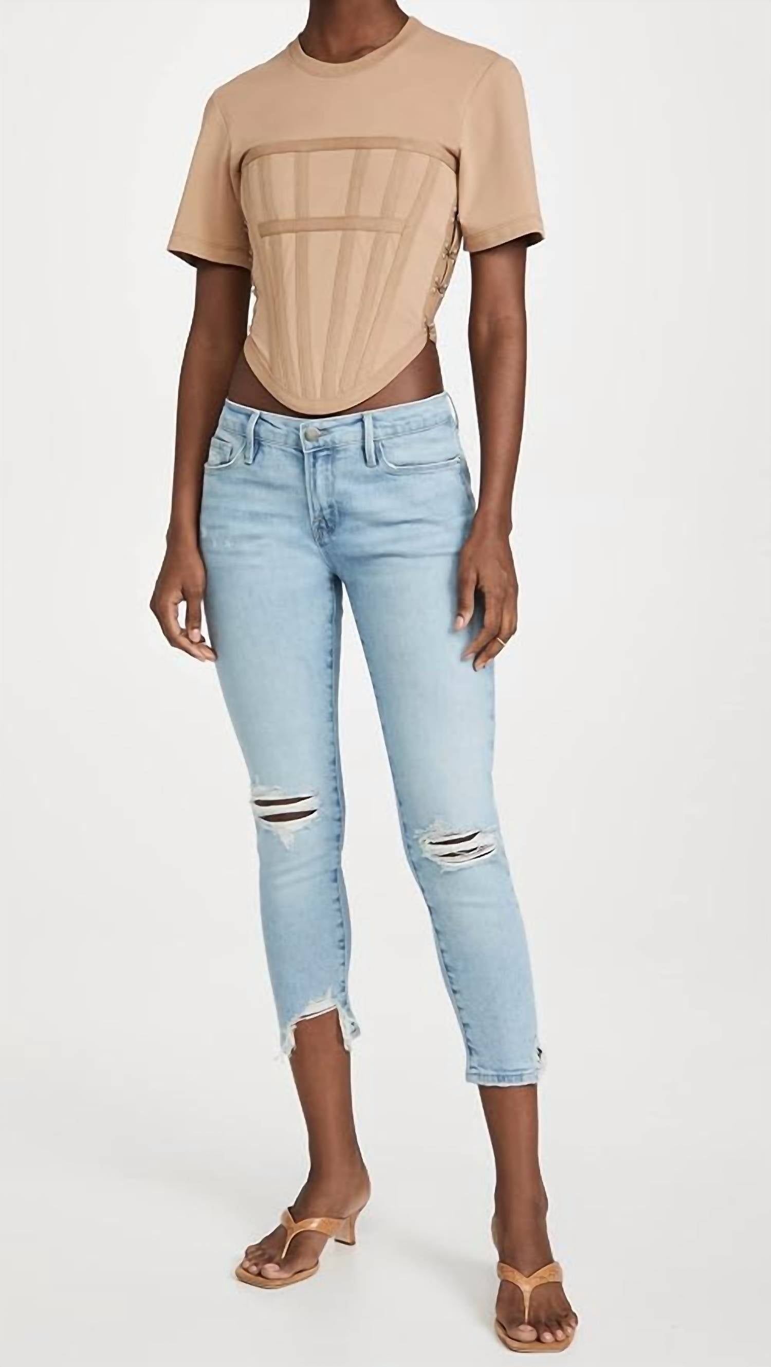 Frame - Le Garcon Crop Released Cut Jeans