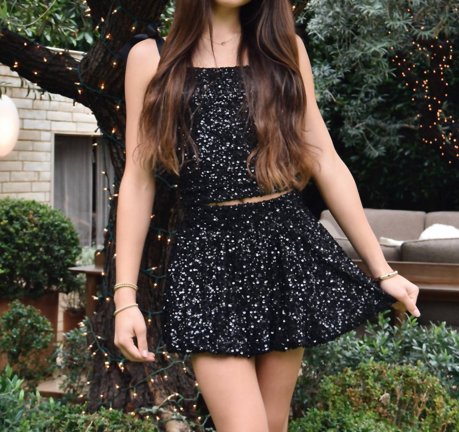 Flowers By Zoe - Marlin Sequin Bubble Skirt