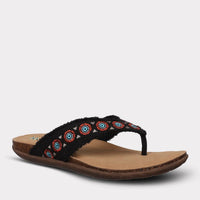 Mykos Women's Jovie Thong Sandal in black - women's sandal - alternate view
