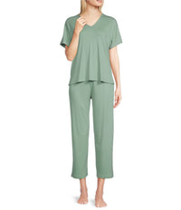 Natori Soothe Short Sleeve Lounge Set in sage - women's sleepwear