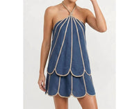 Naked Zebra - Shell Panel Linen Top