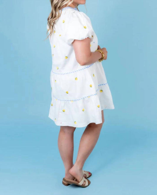 &Merci - Lemons Into Lemonade Cotton Mini Dress