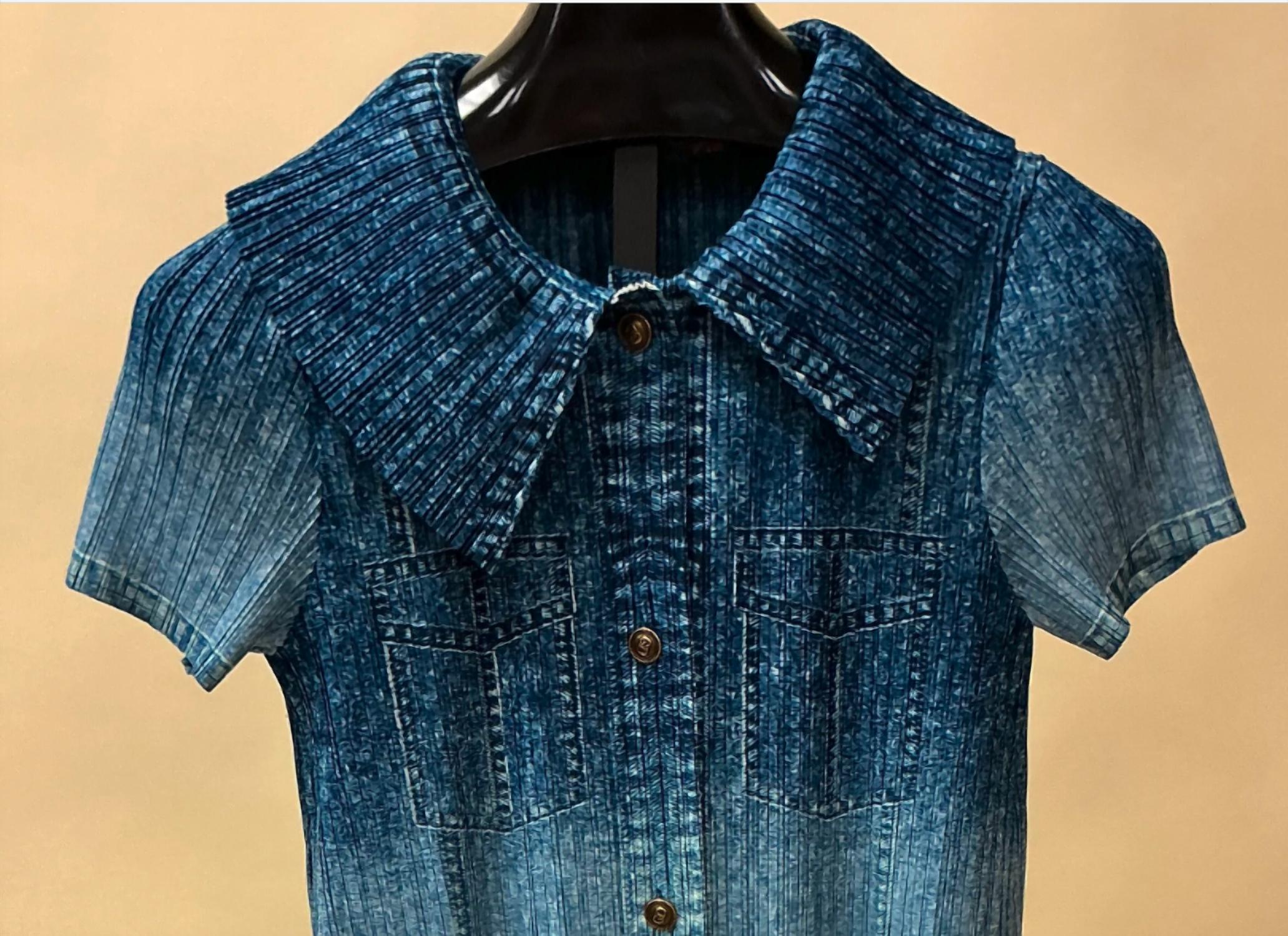 Beulahstyle - Women's Shirtwaist Denim Dress
