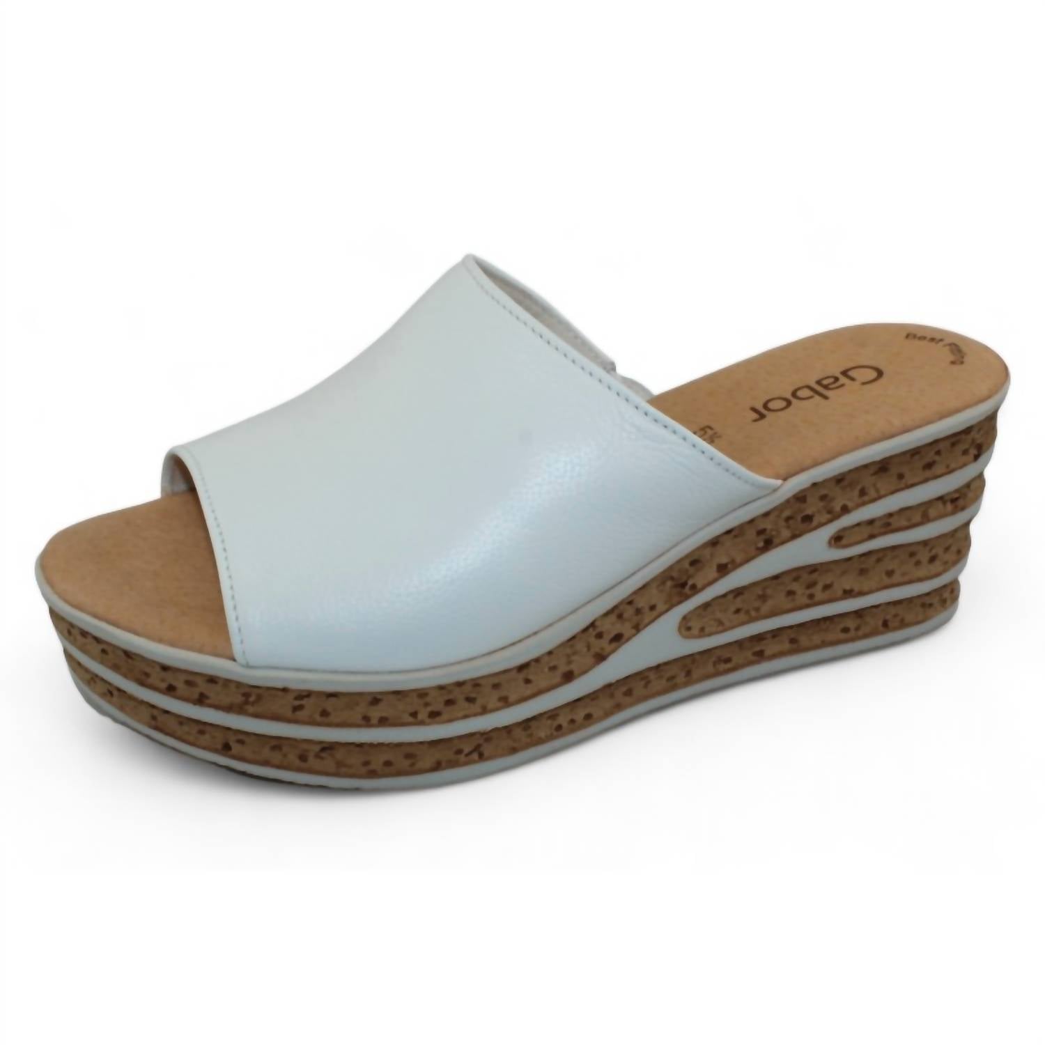GABOR Women's Cervo Wedge Heel in white - women's shoe