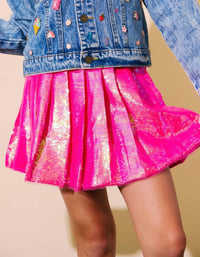 Lola + The Boys - Girls' Shimmer Sequin Skirt