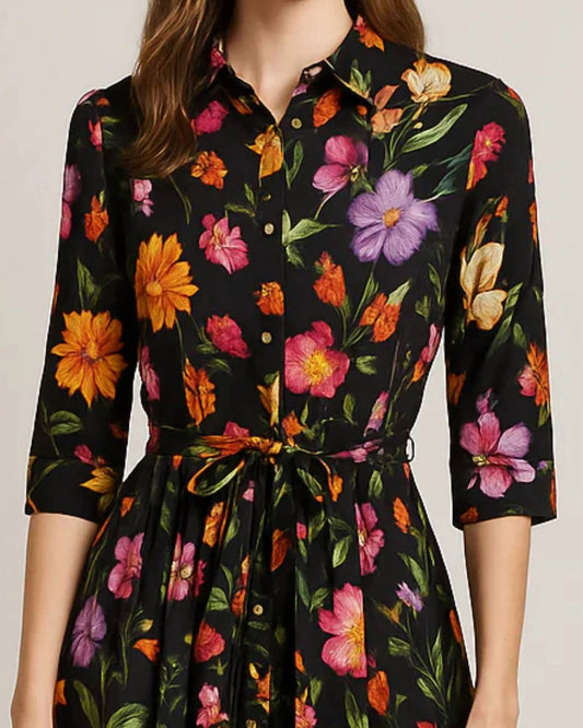 Vilagallo - Floral Print Maxi Dress