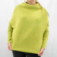 ee:some Loose Fit Turtle Neck Sweater in avocado - women's sweater