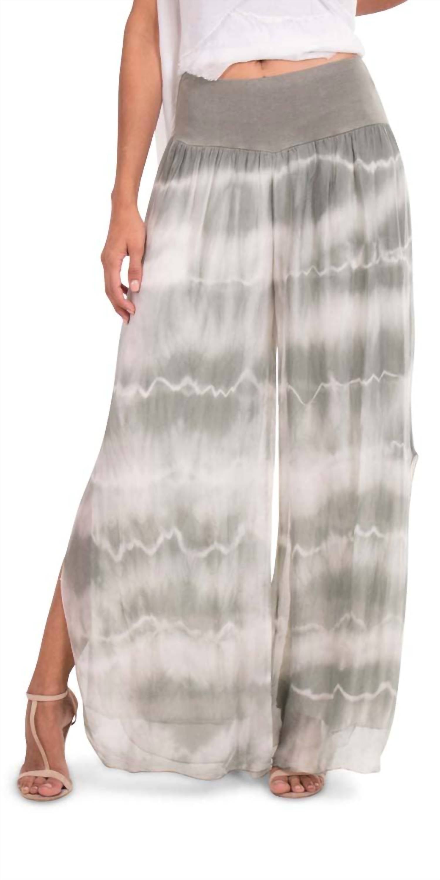 Gigi Moda - Jasmin Tie-dye Slit Wdie Leg Pants