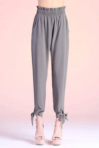 Tyche - Ruffle Waist Ankle Pants