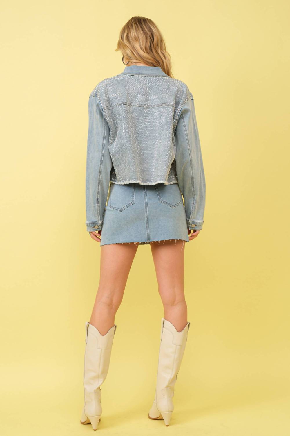 Blue B - Sparkle Studded Mini Skirt