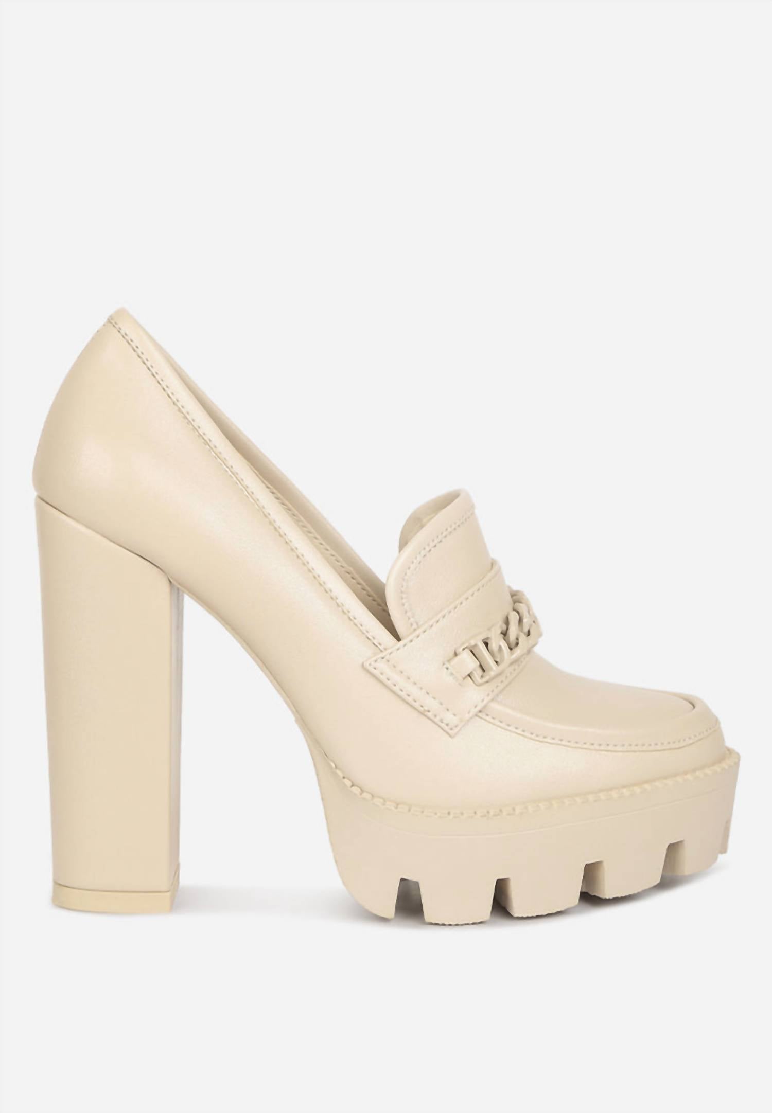 London Rag - Women's Corrine Chained Chunky Loafers