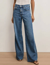 Veronica Beard - Kasey Mid Rise Wide Leg Jeans