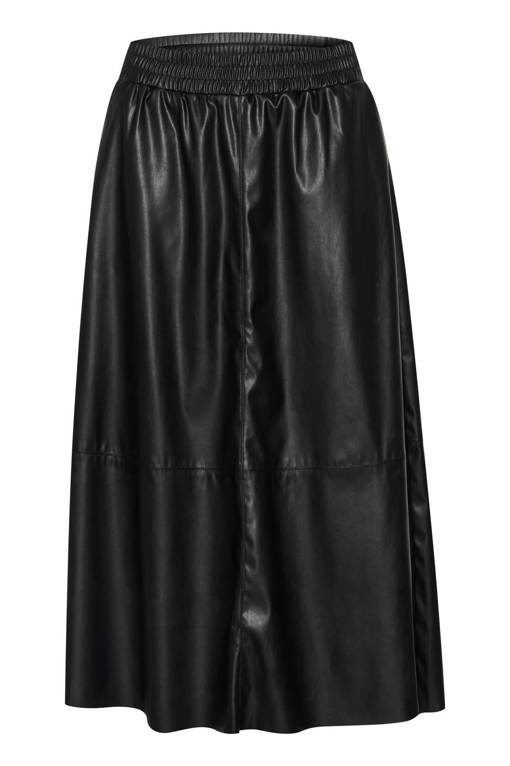 Kaffe - Kamikka Faux Leather A-line Midi Skirt