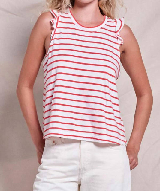 Sundry - Ruffle Stripe Cami Top