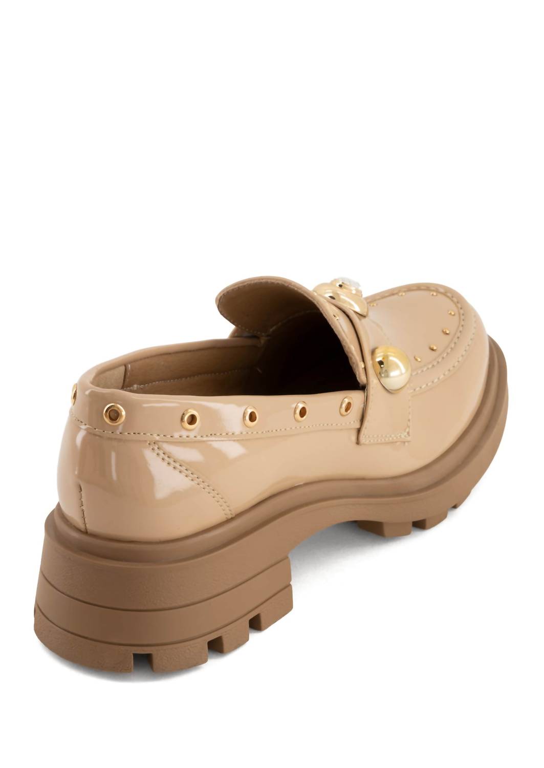 Andrea Women's Platform Loafer in beige - women's flats - detail view