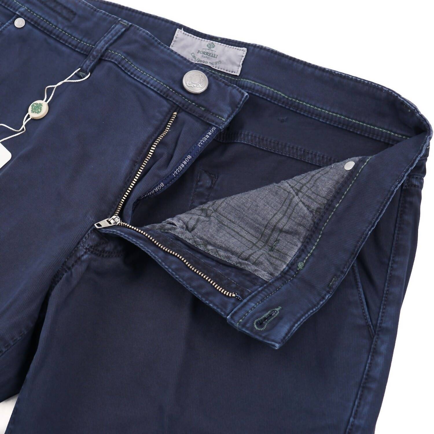 Luigi Borrelli Napoli - Men's Slim-fit Cotton Linen Jeans