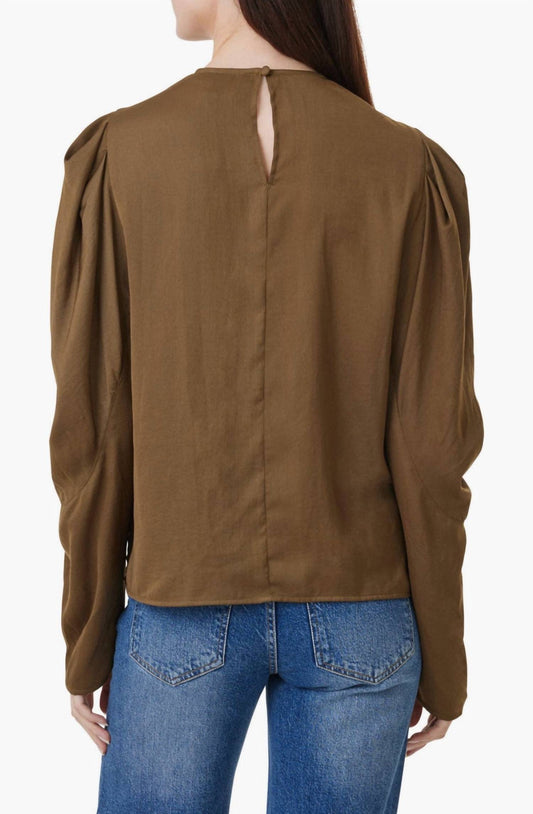 Habitual - Puff Shoulder Drape Top