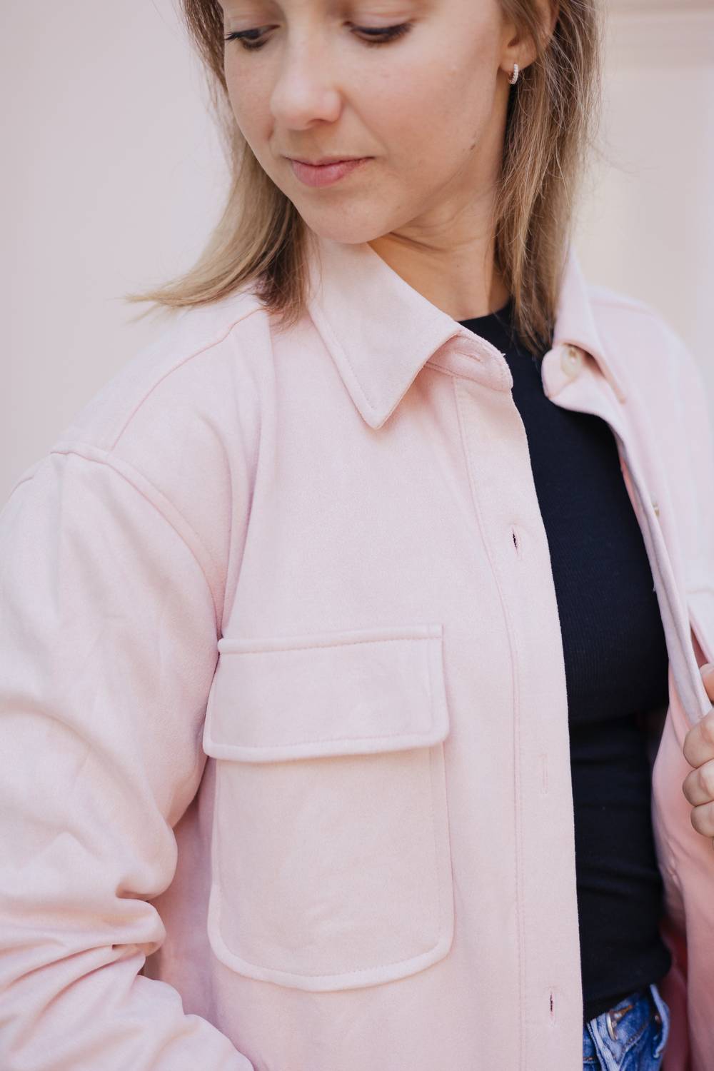 Allie Rose - Chelsea Button Front Shacket