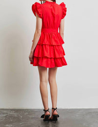 Heyson - Cherry On Top Poplin Ruffle Dress