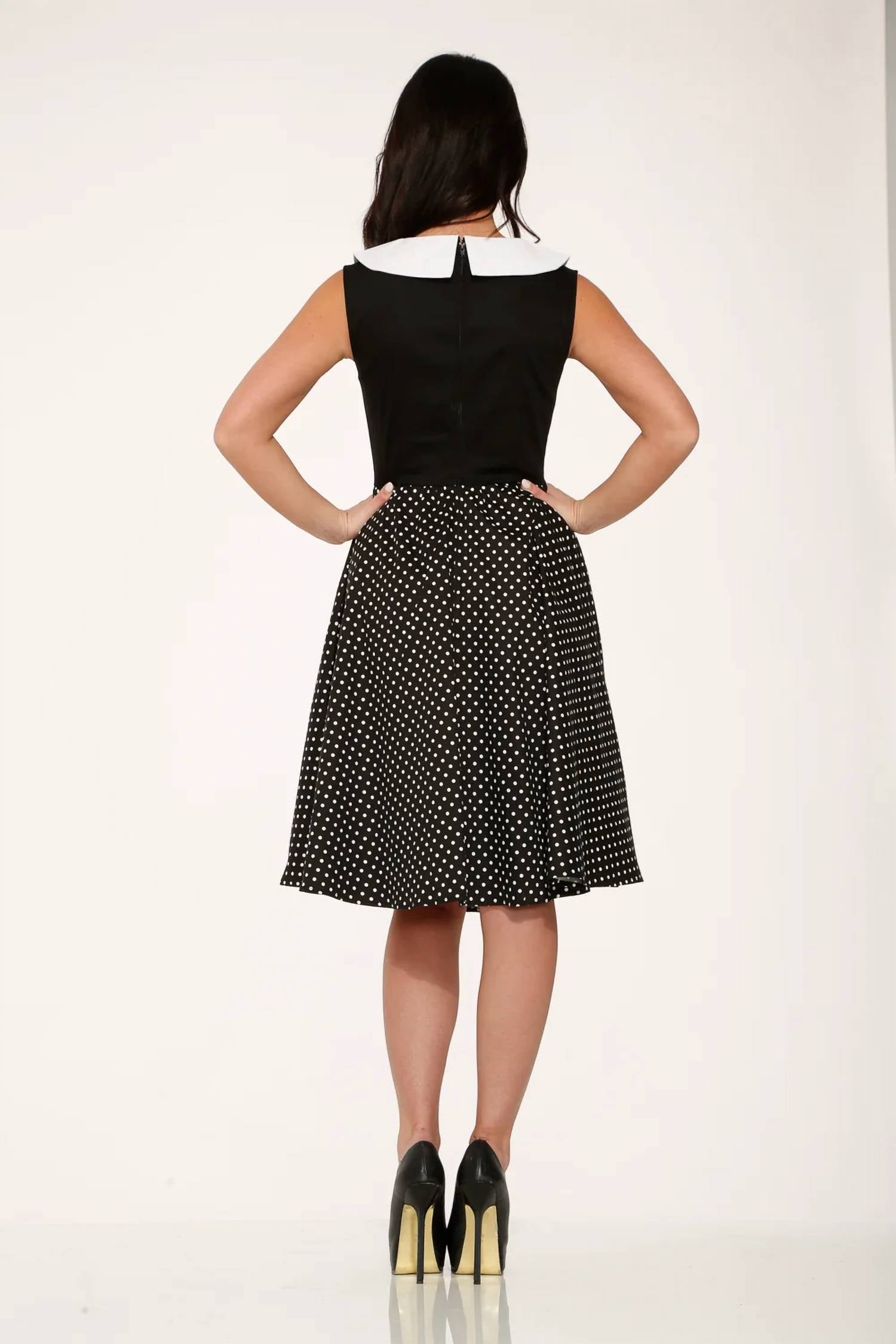 Orchid Bloom - Polka Dot Swing Dress