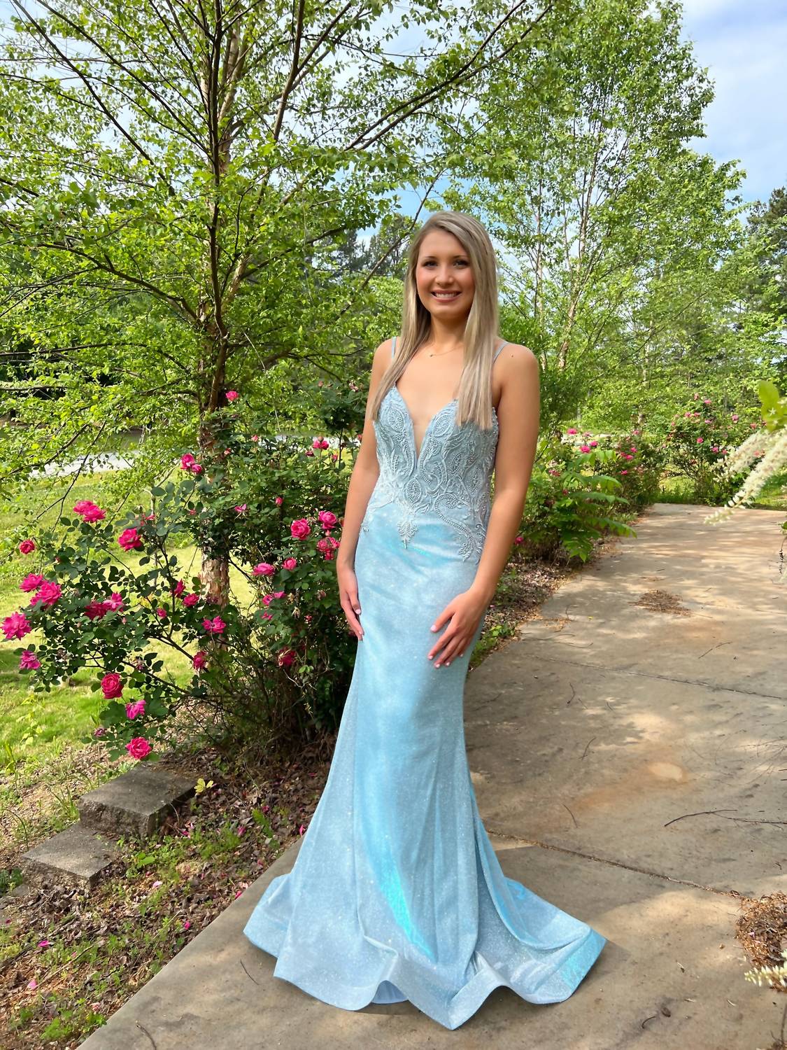 Jovani - Shimmer Lace Gown