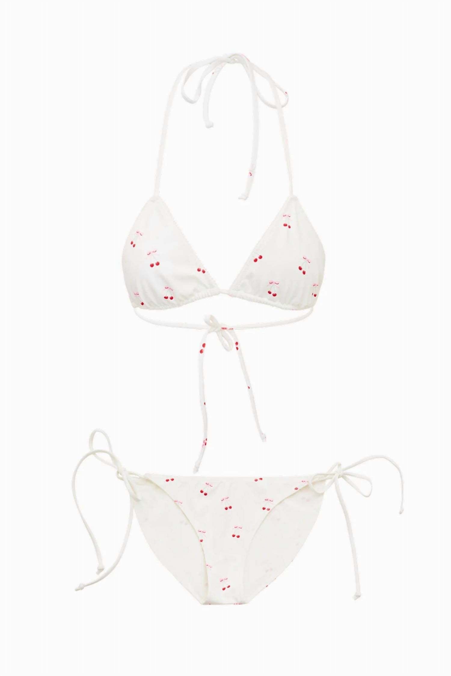 LoveShackFancy Harbor Cherry Bikini in veranda red - women's swimwear - view 5