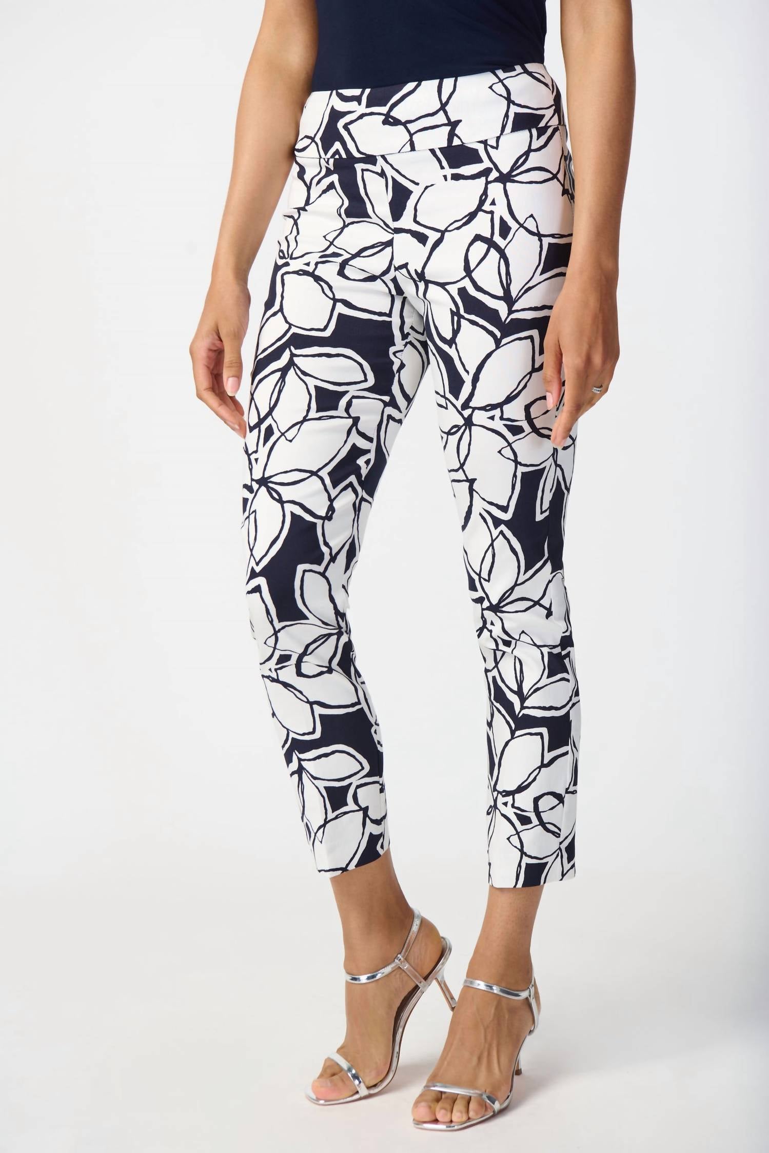 Joseph Ribkoff - Leaf Print Pant