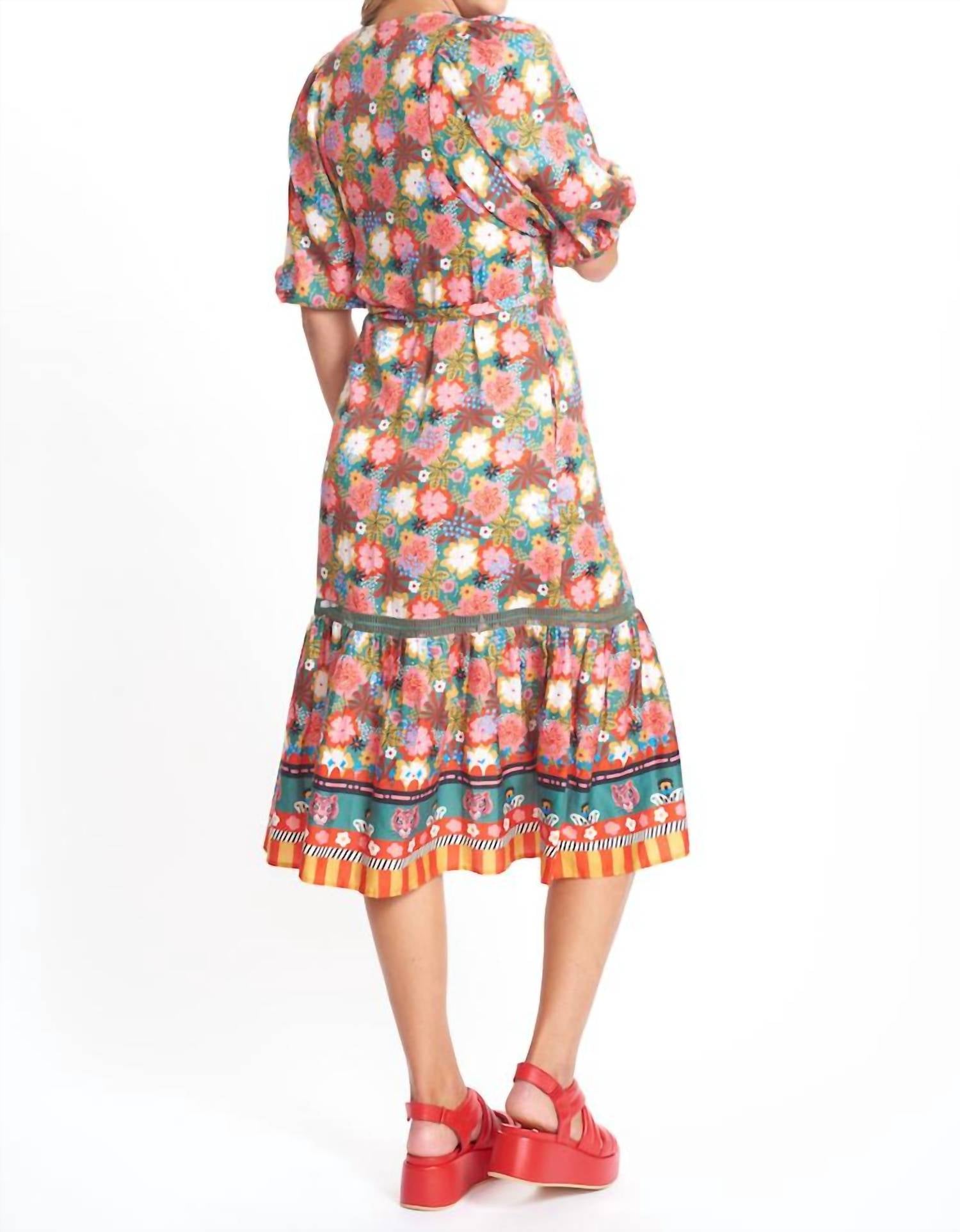 Emily Lovelock - Sophie Tiger Print Midi Dress