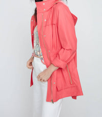 Renuar Let It Rain Rain Jacket in geran - women's jacket - detail view