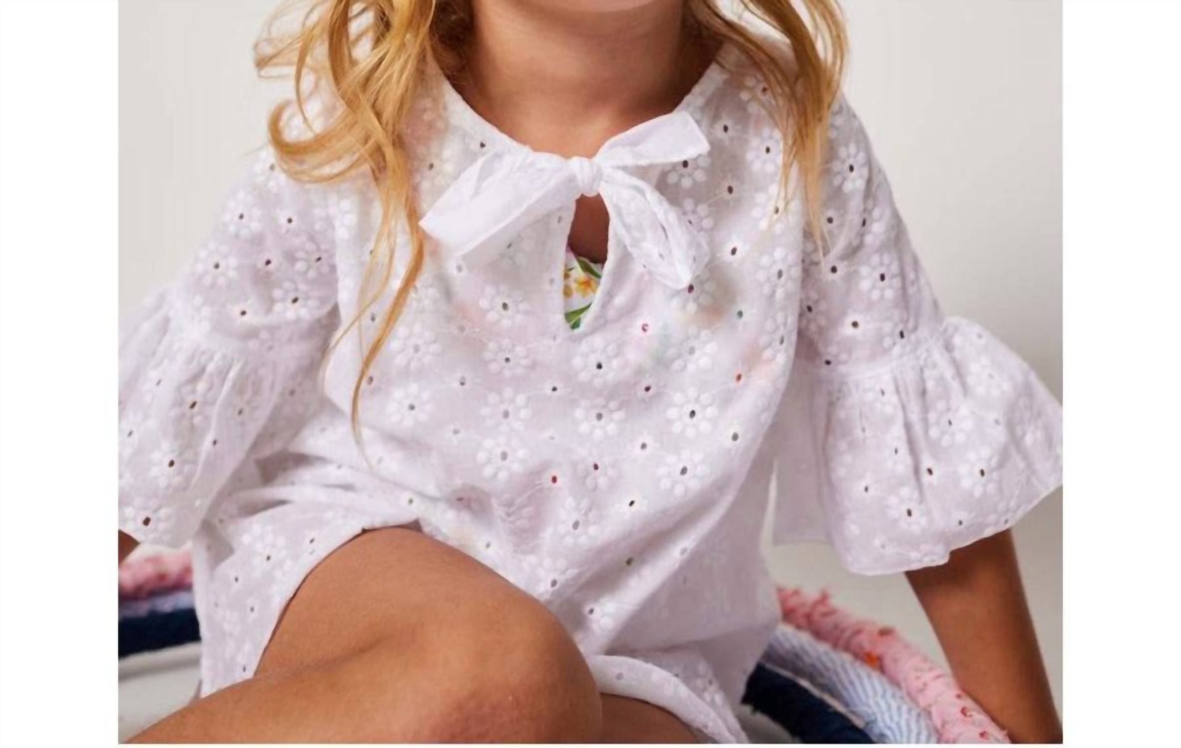 Fina Ejerique - Girl's Embroidered Eyelet Cover Up Dress