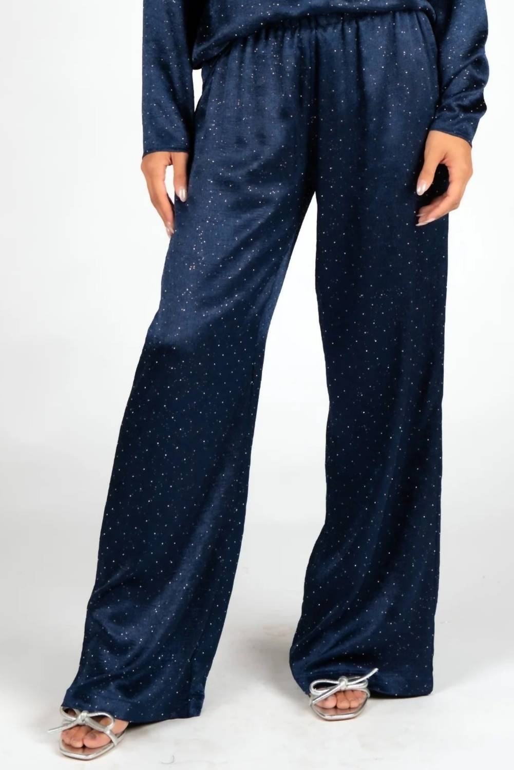 Sincerely Ours Billie Embellished Pants in navy - women's pants