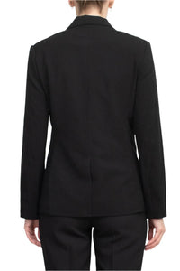 T Tahari - Notched Collar Long Sleeve One Button Blazer