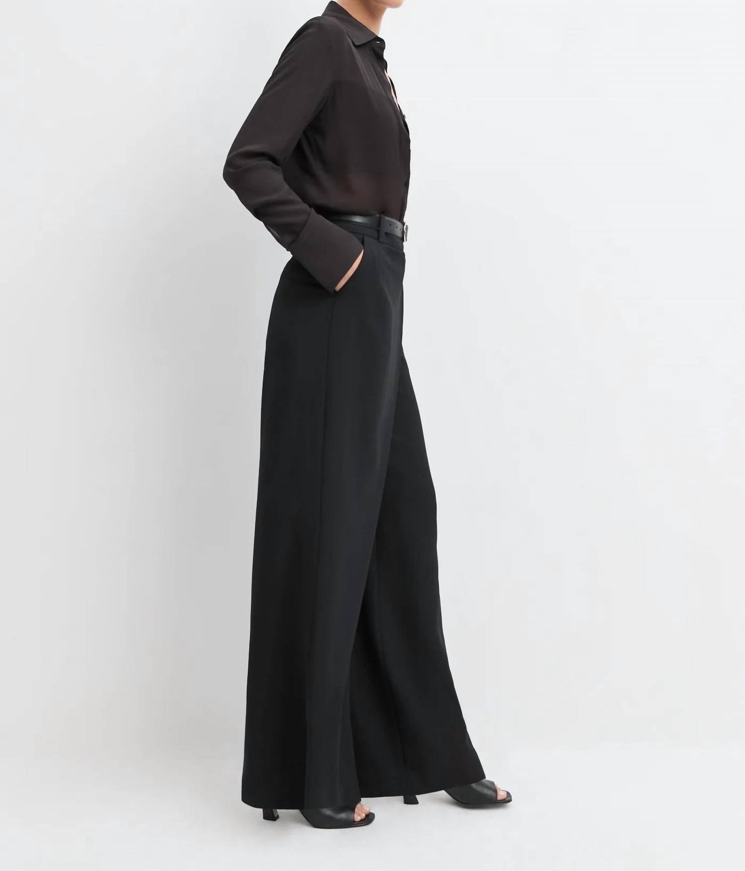 Favorite Daughter The Power Play Pant in black - women's pants - detail view