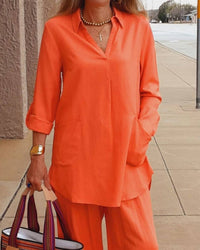Tribal - Rolled Up Long Sleeve Tunic