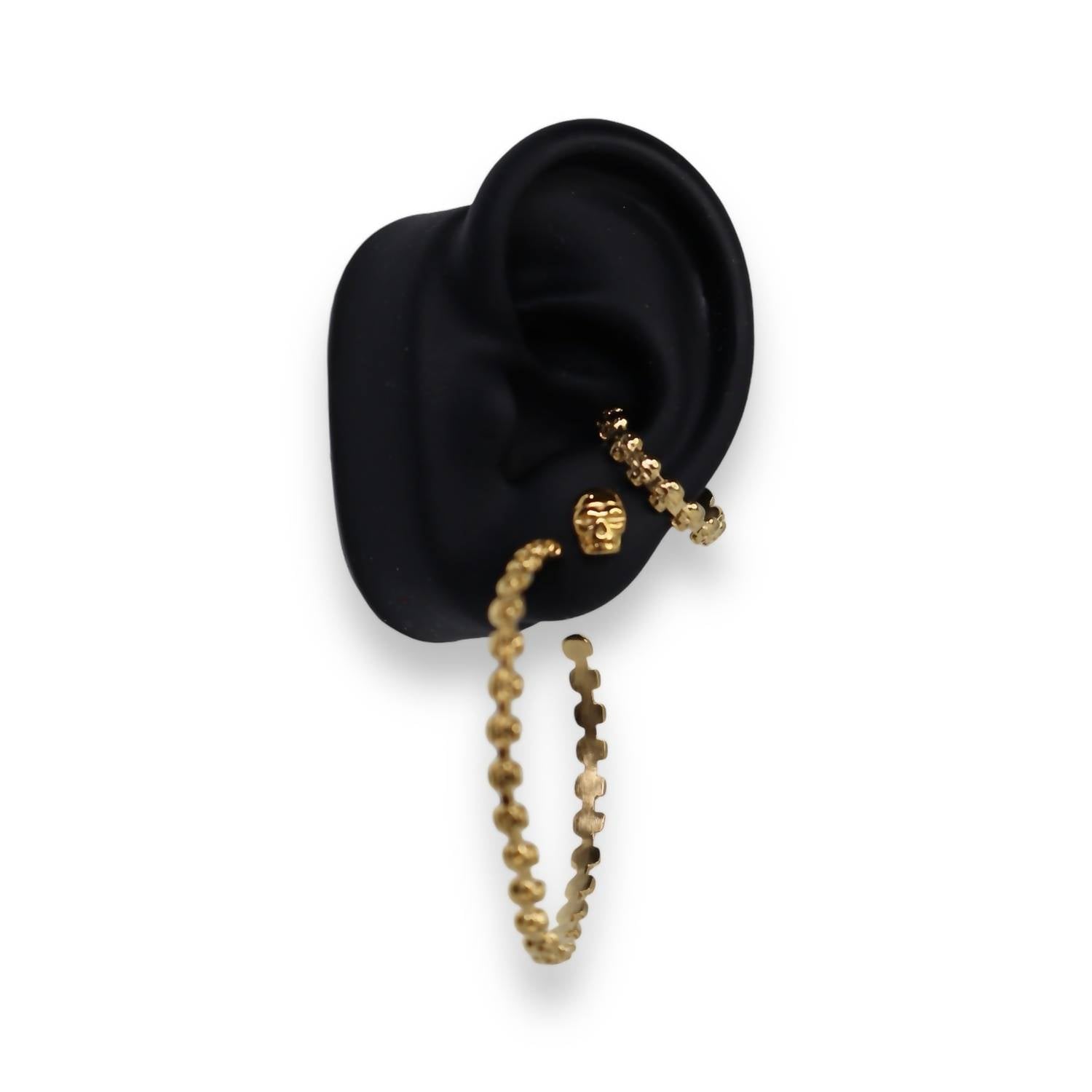 Jagged Halo Jewelry - Women's Micro Skull Stud Earrings