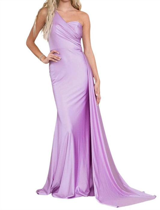 Amelia Couture - FITTED ONE SHOULDER LYCRA GOWN