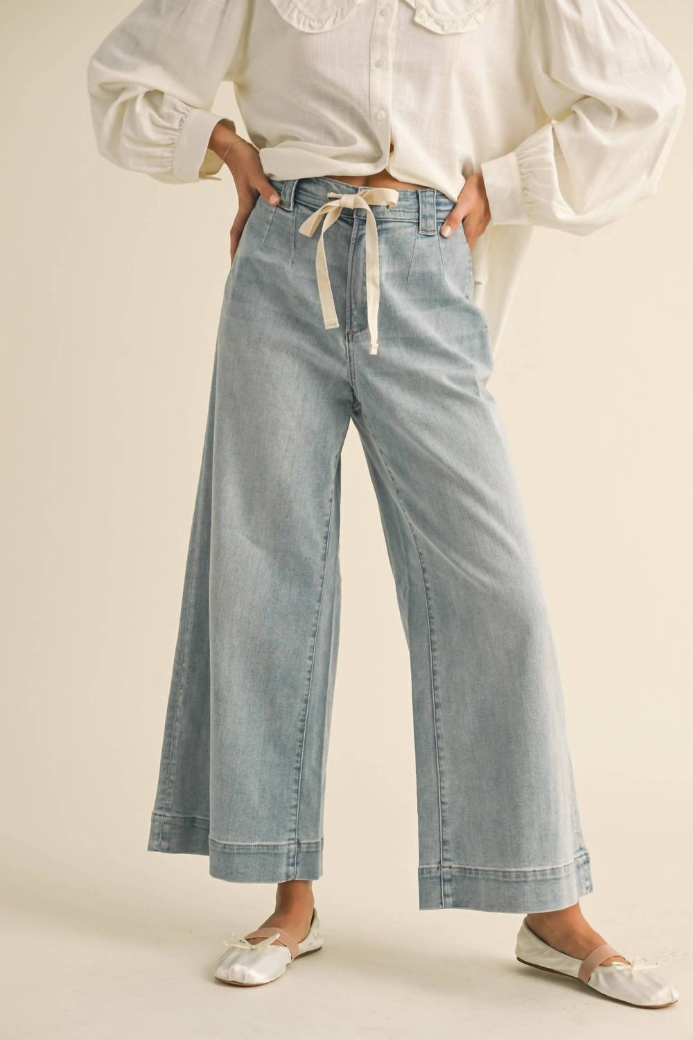 Miou Muse - Cindy Washed Denim Pants