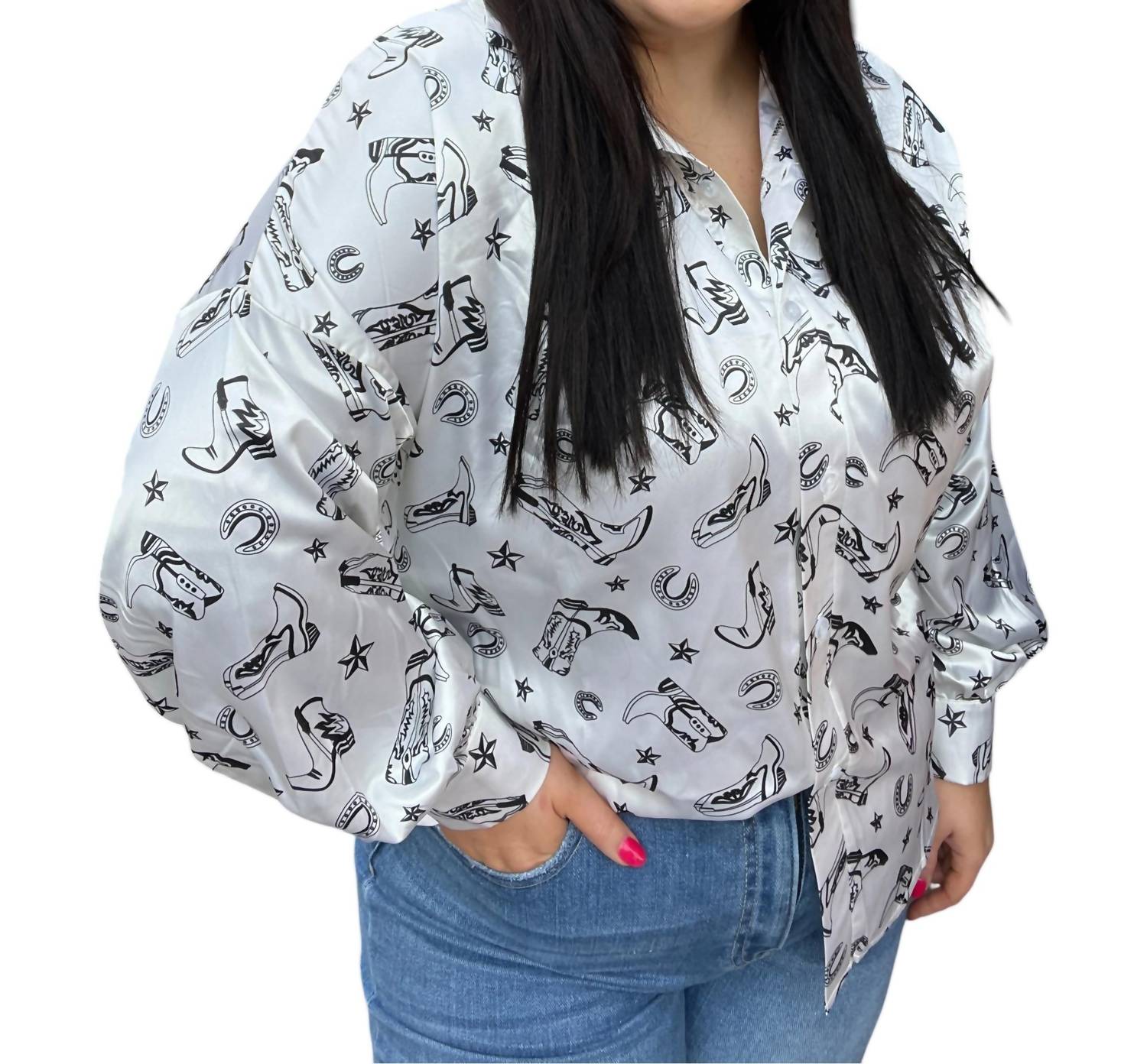 Nylon Apparel - Get Carried Away Blouse Top