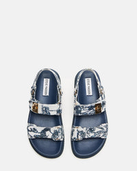 STEVE MADDEN Women's Mona Slingback Footbed Sandals in navy multi - women's sandal - view 4