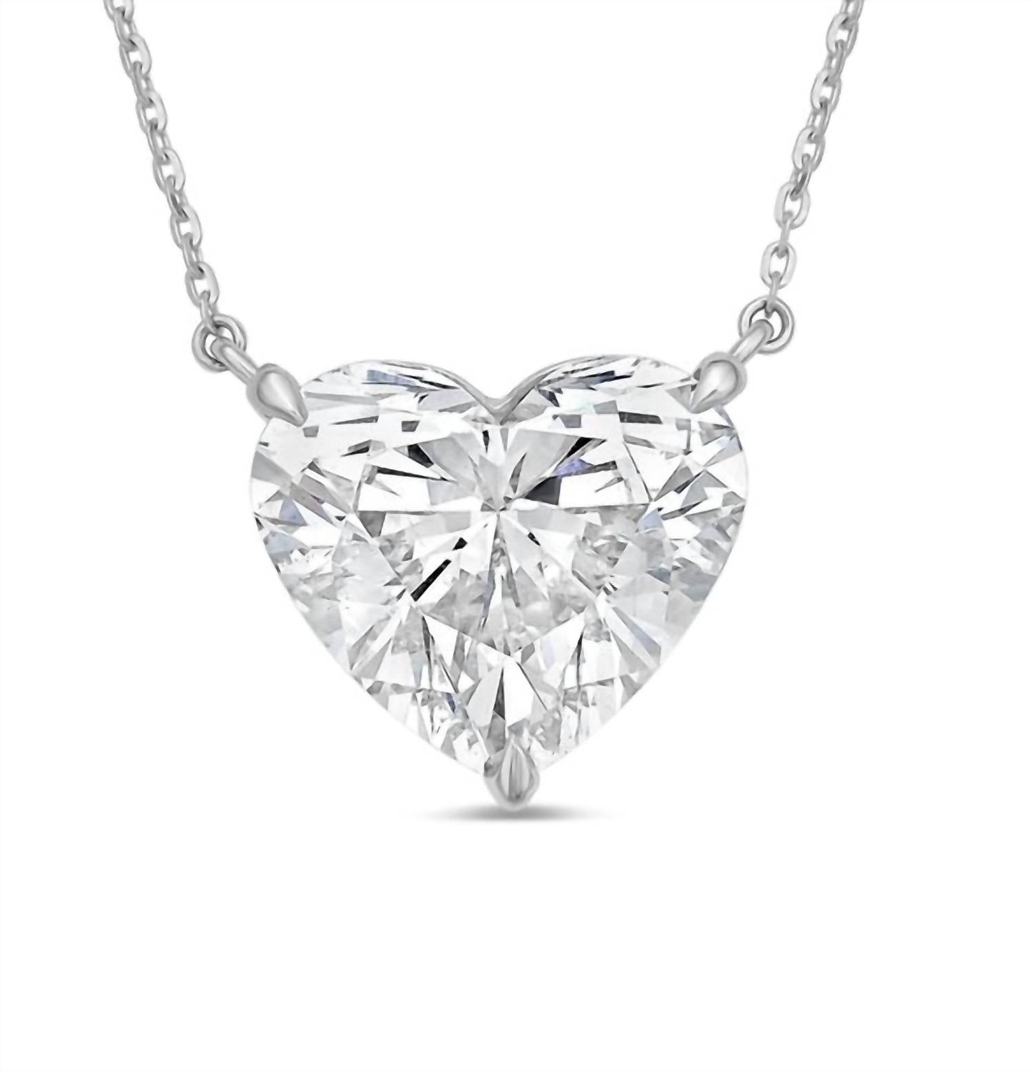 Diana M Jewels - 2.00 Cts Lab Grown Diamond Heart Solitaire Pendant