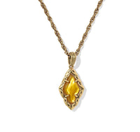 Kendra Scott Women's Adeline Short Pendant Vintage Necklace in gold marbled amber illusion - women's jewelry
