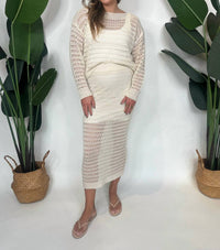 Kld. Signature - Open Knit Midi Skirt