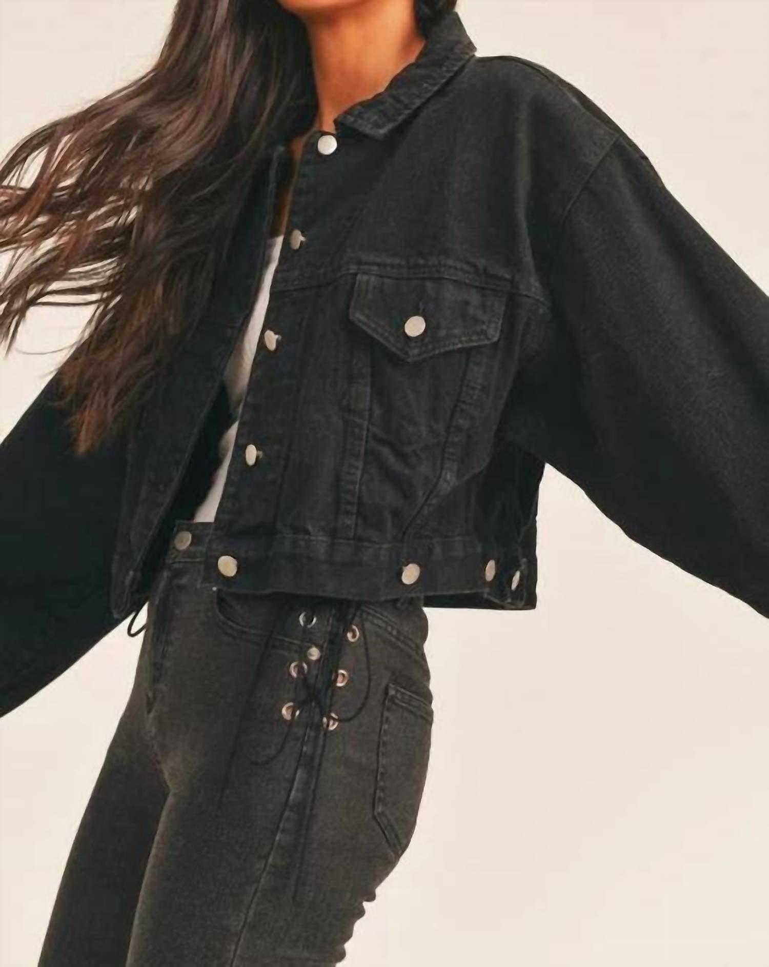 Sage The Label - Tania Cropped Denim Jacket