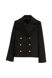 MARELLA Lago Cashmere Peacoat in black - women's jacket - alternate view