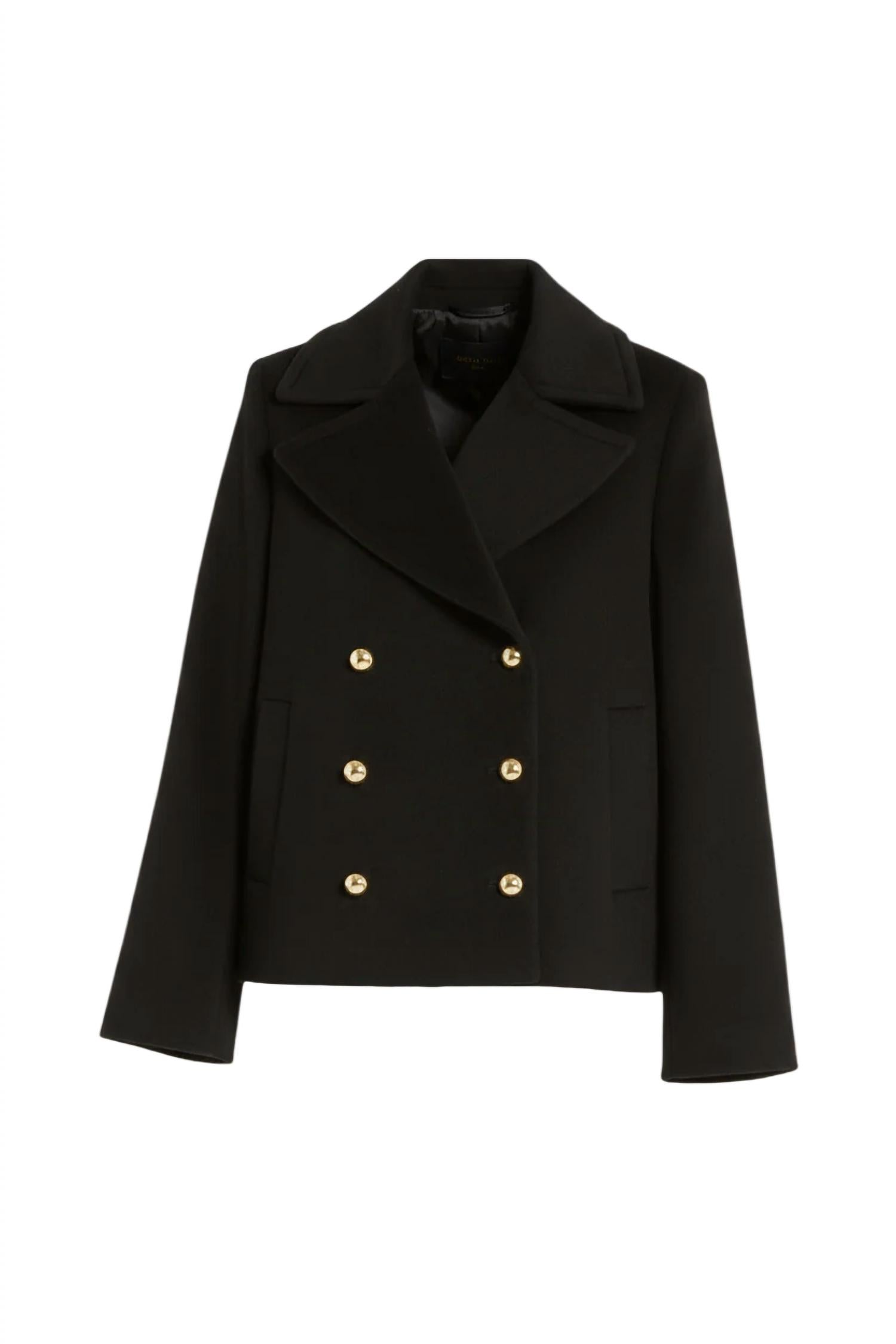 MARELLA Lago Cashmere Peacoat in black - women's jacket - alternate view